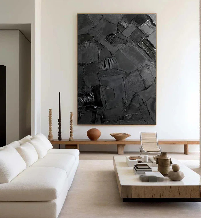 Multicolor Textured Abstract Oil Painting - Modern Minimalist Wall Art - Artwallpainting