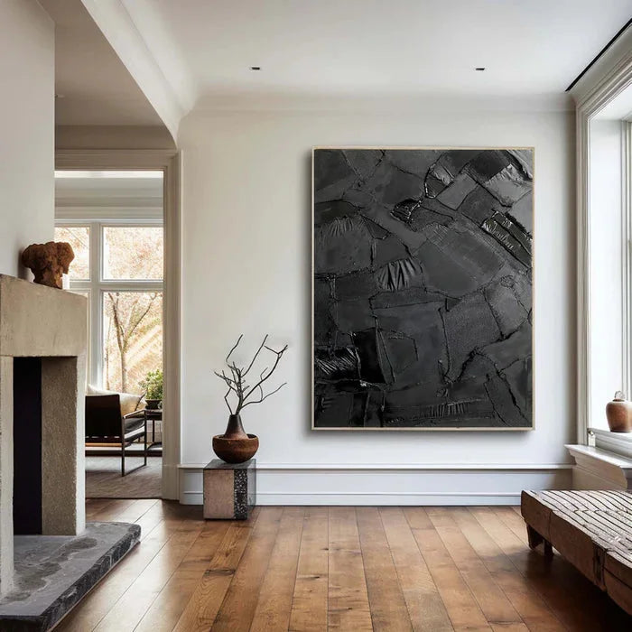 Multicolor Textured Abstract Oil Painting - Modern Minimalist Wall Art - Artwallpainting
