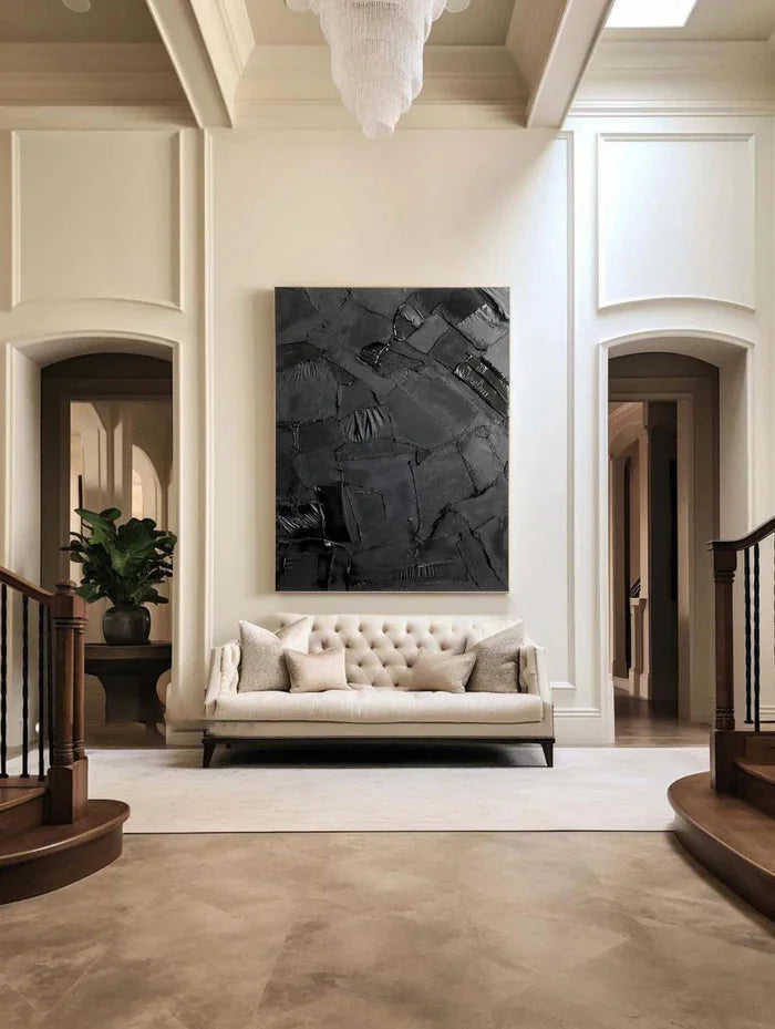 Multicolor Textured Abstract Oil Painting - Modern Minimalist Wall Art - Artwallpainting