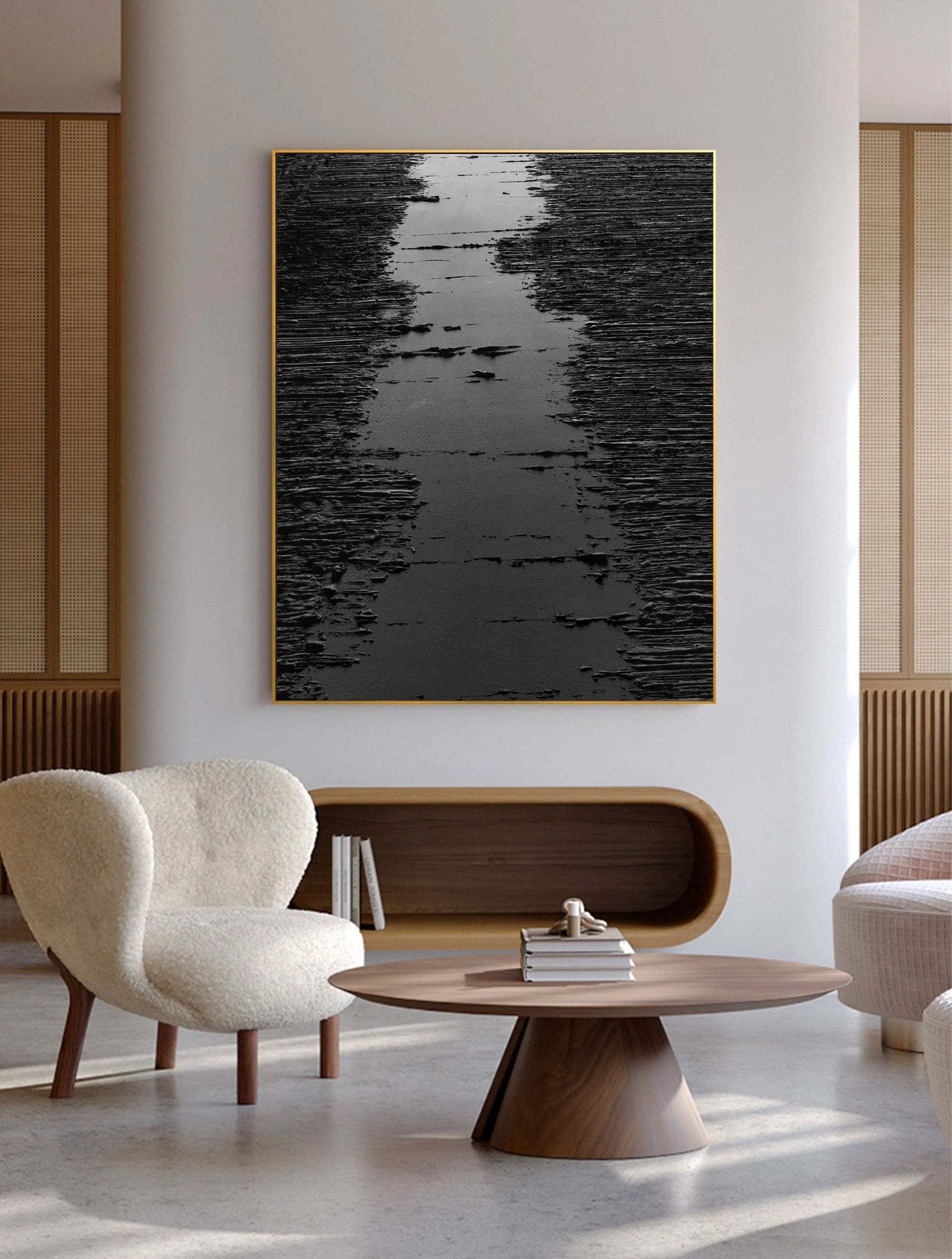Multicolor Textured Abstract Pathway Canvas - Artwallpainting
