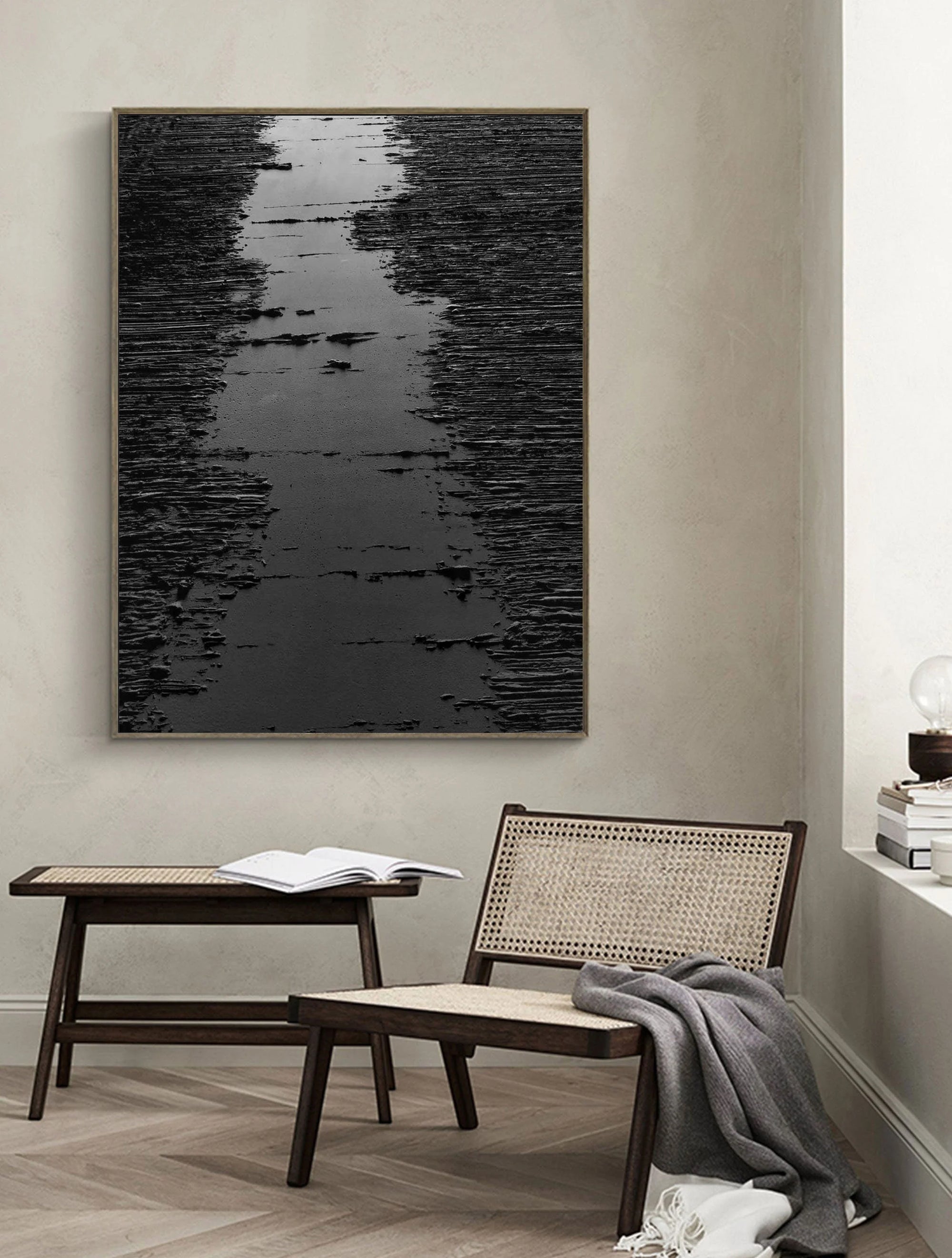 Multicolor Textured Abstract Pathway Canvas - Artwallpainting