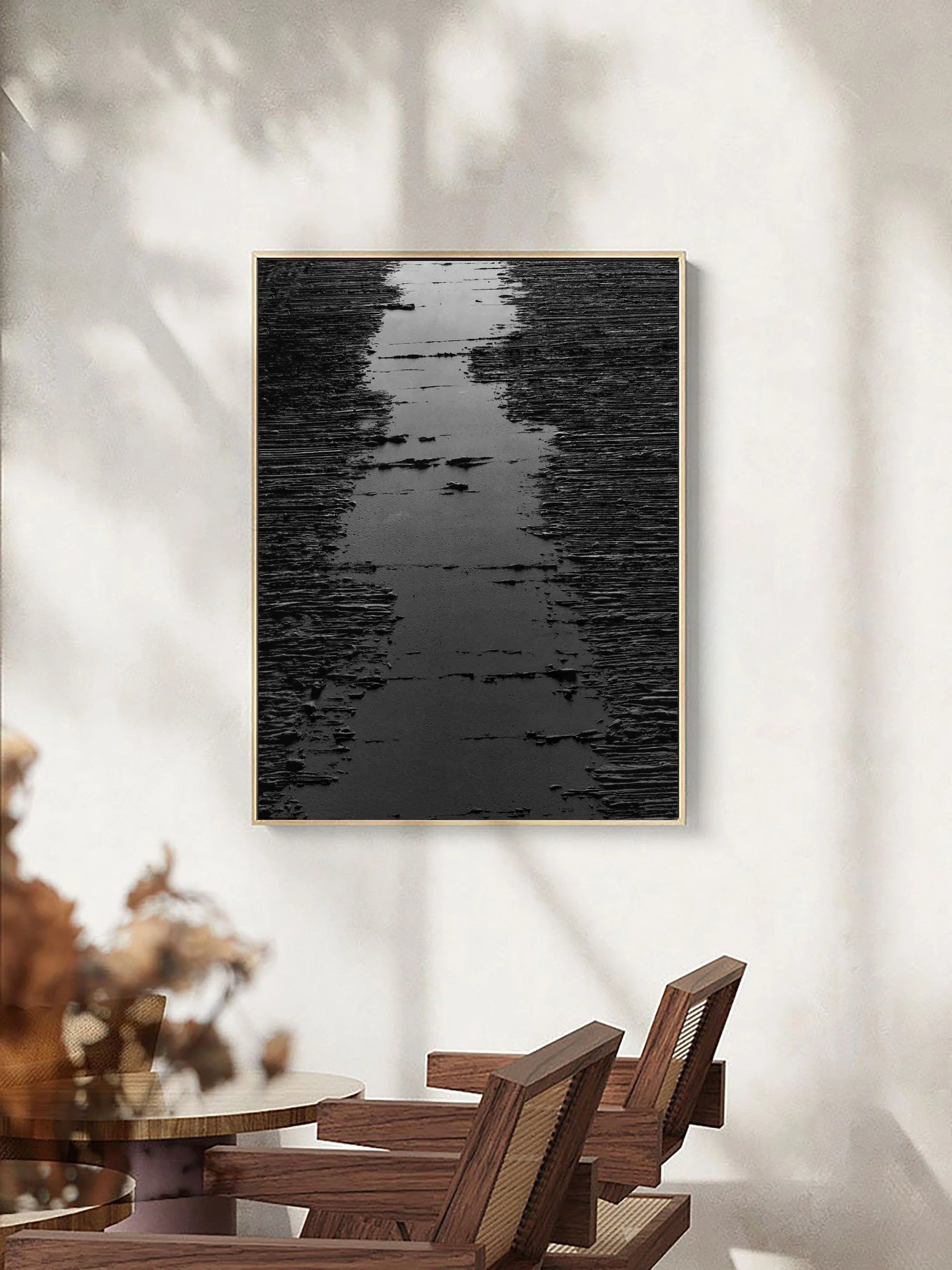 Multicolor Textured Abstract Pathway Canvas - Artwallpainting