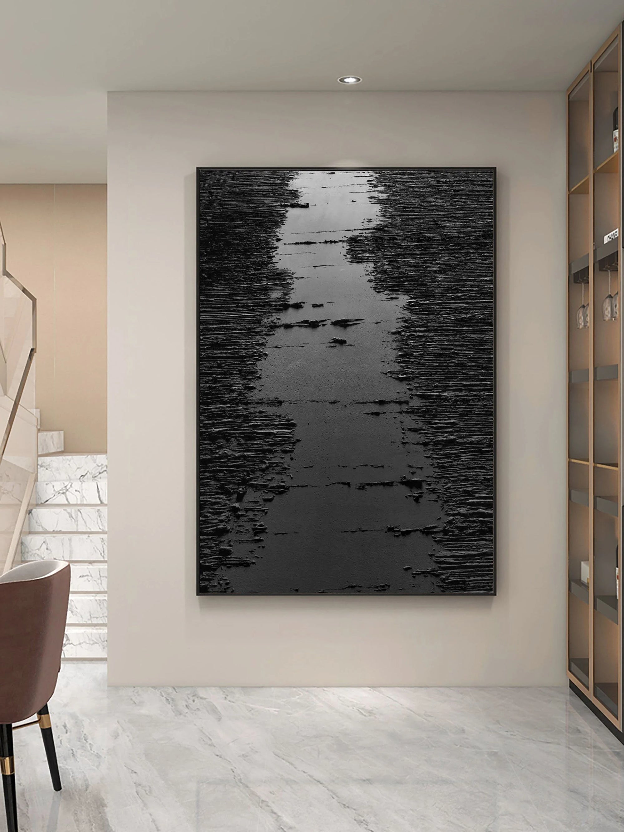 Multicolor Textured Abstract Pathway Canvas - Artwallpainting