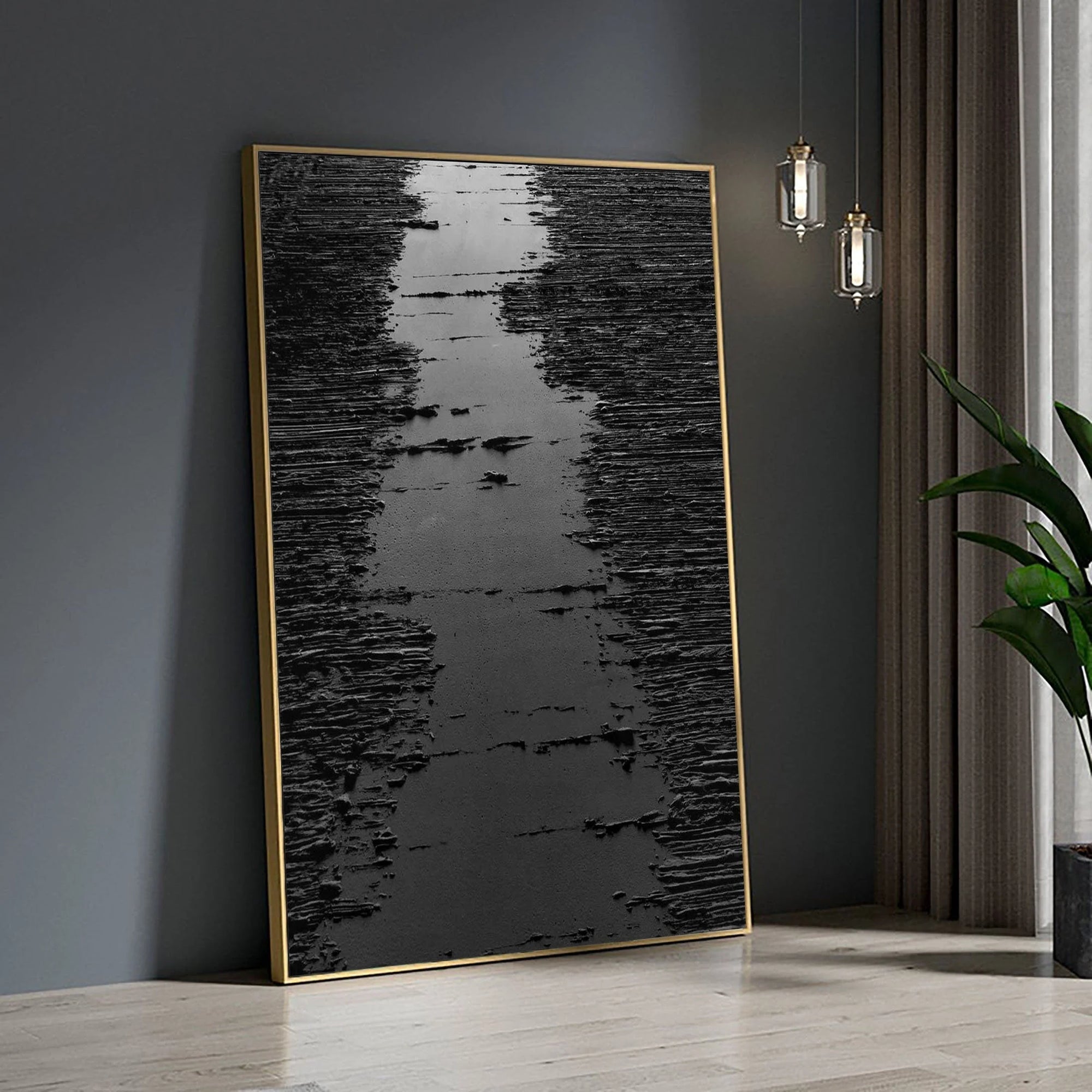 Multicolor Textured Abstract Pathway Canvas - Artwallpainting