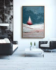 Multicolor Textured Blush Christmas Tree | Minimalist Winter Textured Oil Painting - Artwallpainting