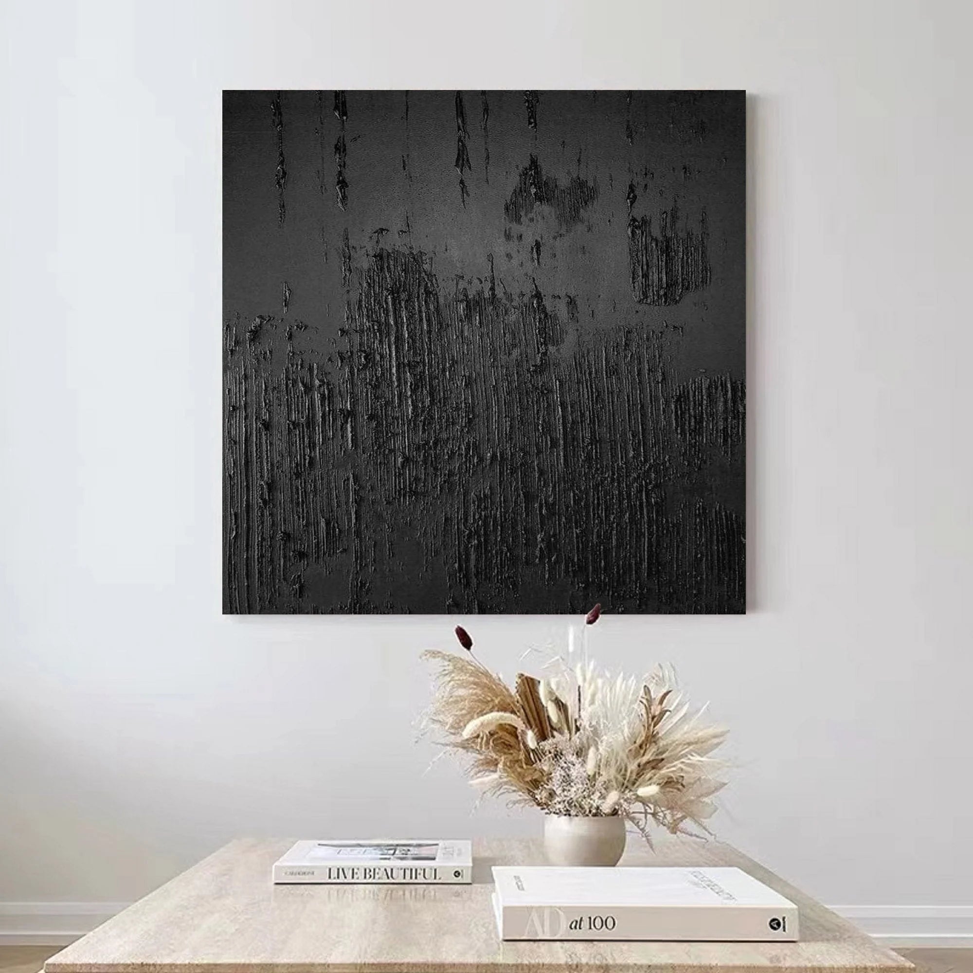 Multicolor Textured Canvas Wall Art - Abstract Minimalist Design - Artwallpainting