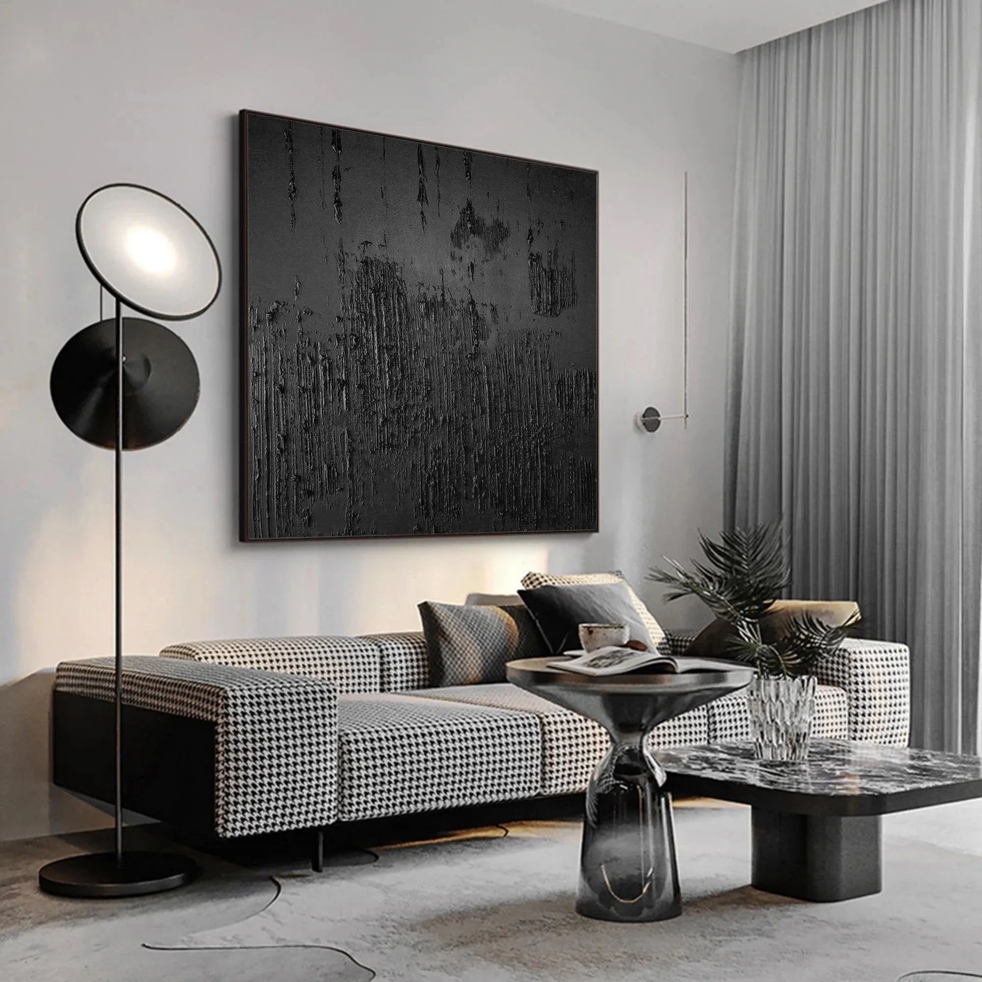 Multicolor Textured Canvas Wall Art - Abstract Minimalist Design - Artwallpainting