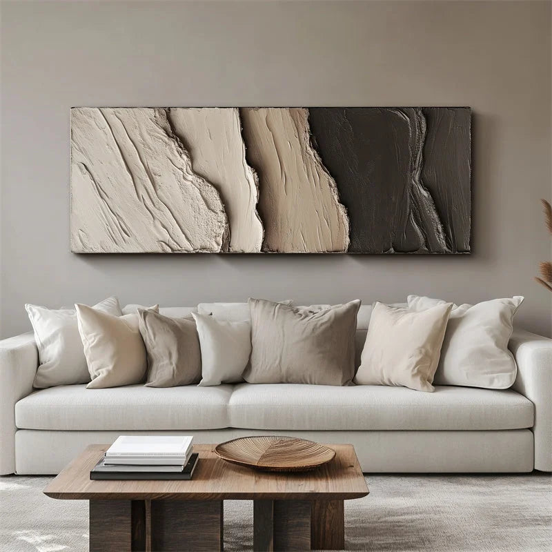 Multicolor Textured Earth Tones Canvas - Artwallpainting