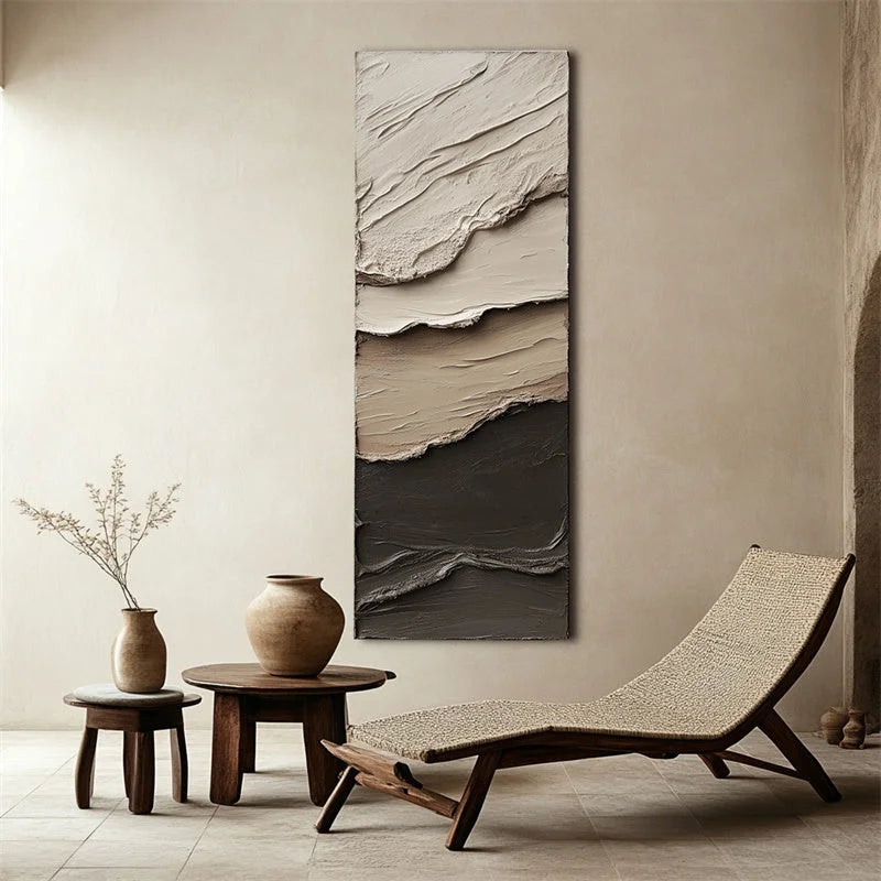 Multicolor Textured Earth Tones Canvas - Artwallpainting