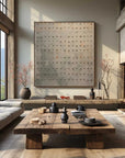 Multicolor Textured Elegance Grid Canvas Painting For Home Decoration - Artwallpainting