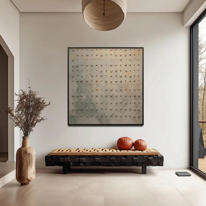 Multicolor Textured Elegance Grid Canvas Painting For Home Decoration - Artwallpainting