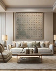 Multicolor Textured Elegance Grid Canvas Painting For Home Decoration - Artwallpainting