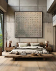 Multicolor Textured Elegance Grid Canvas Painting For Home Decoration - Artwallpainting