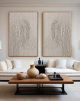 Multicolor Textured Elegance Minimalist Arch Canvas Duo Set Of 2 - Artwallpainting