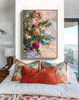 Multicolor Textured Holiday Charm | Textured Christmas Ornament Oil Painting - Artwallpainting