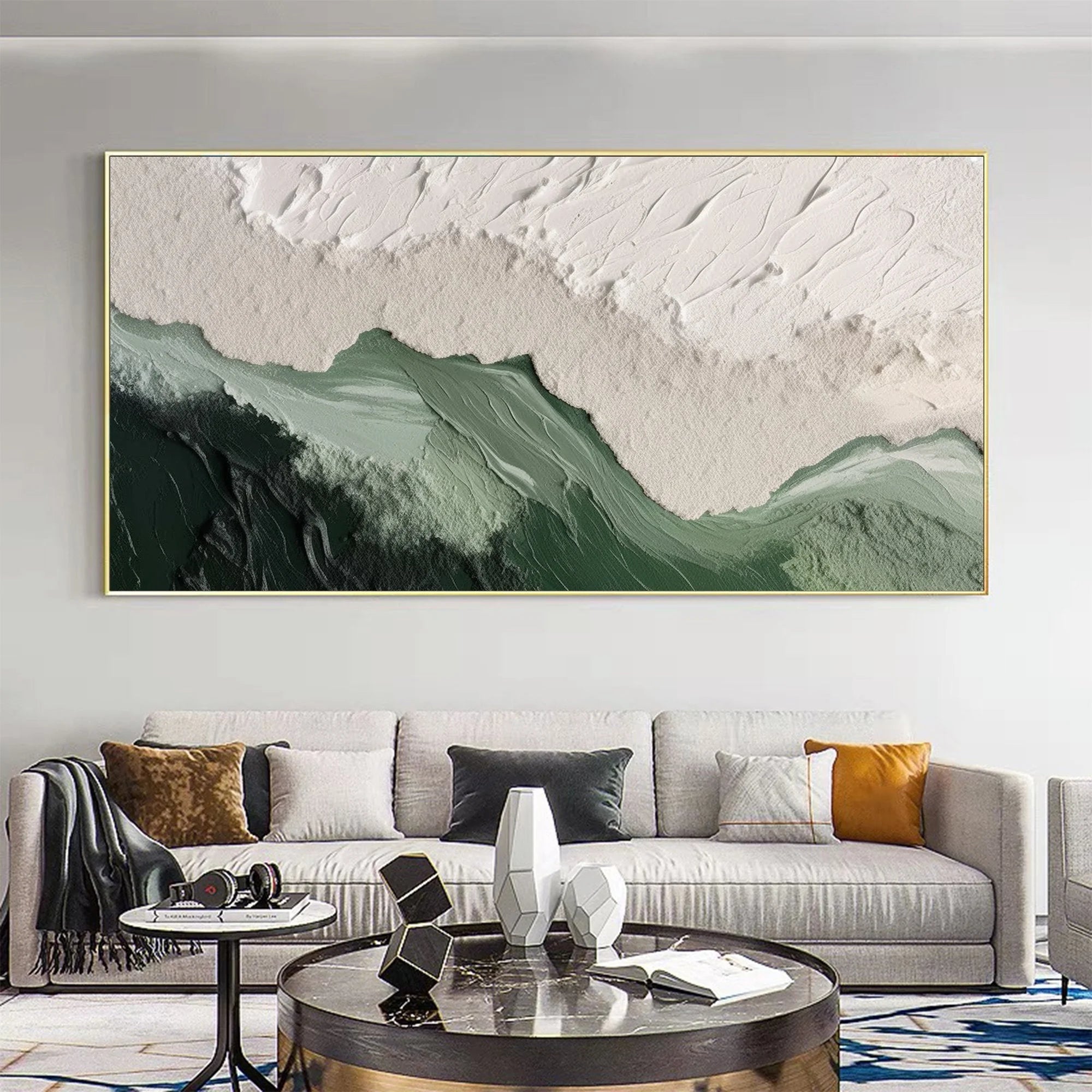 Multicolor Textured Horizon - Abstract Earth And Sky Wall Art - Artwallpainting