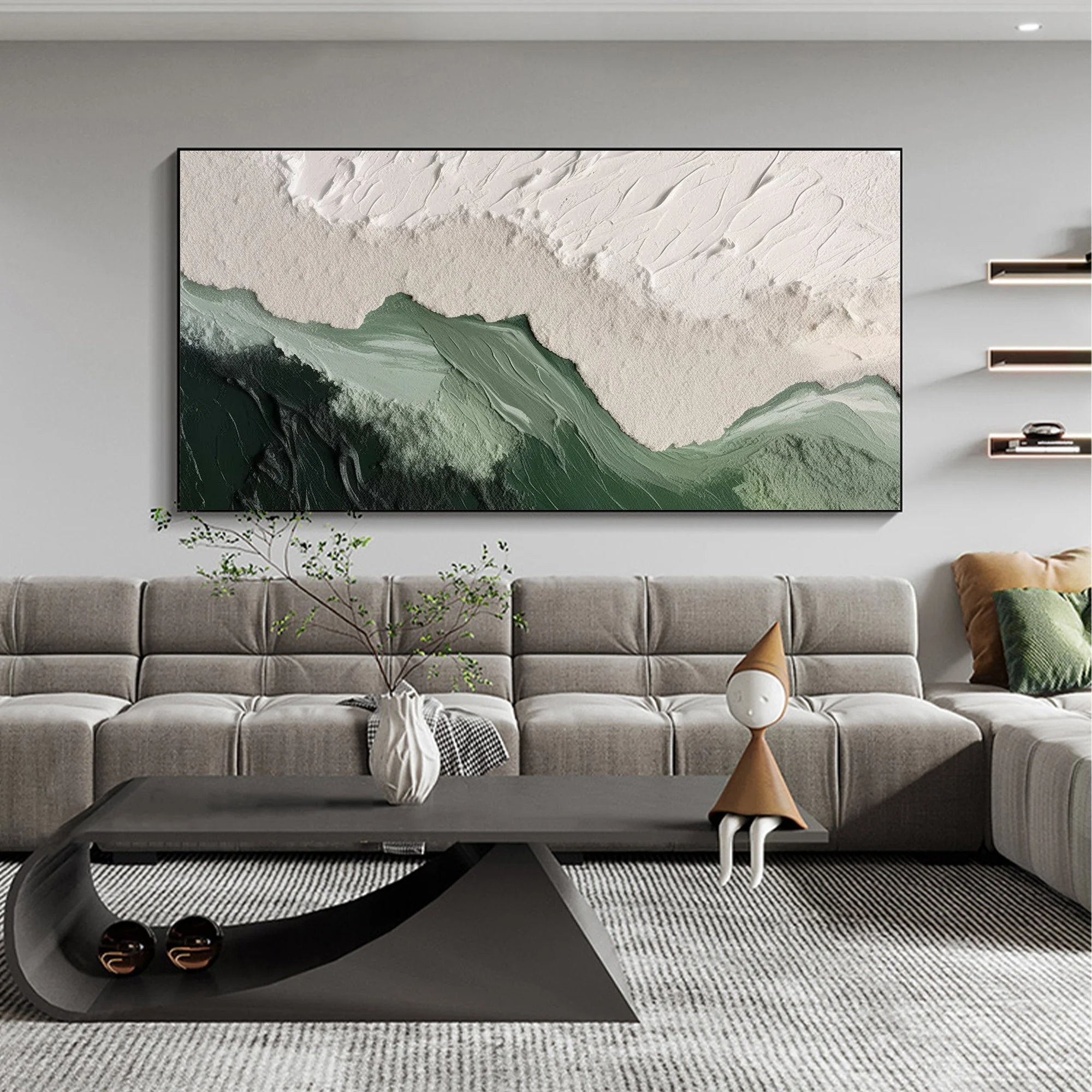 Multicolor Textured Horizon - Abstract Earth And Sky Wall Art - Artwallpainting