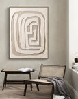 Multicolor Textured Minimalist Labyrinth Canvas Art - Artwallpainting
