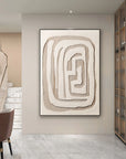 Multicolor Textured Minimalist Labyrinth Canvas Art - Artwallpainting