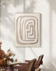 Multicolor Textured Minimalist Labyrinth Canvas Art - Artwallpainting