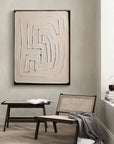 Multicolor Textured Minimalist Maze Canvas Art - Artwallpainting
