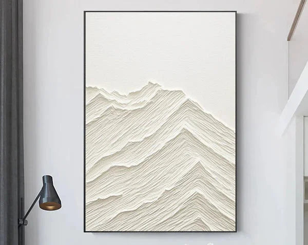 Multicolor Textured Minimalist Mountain Canvas Wall Art - Artwallpainting