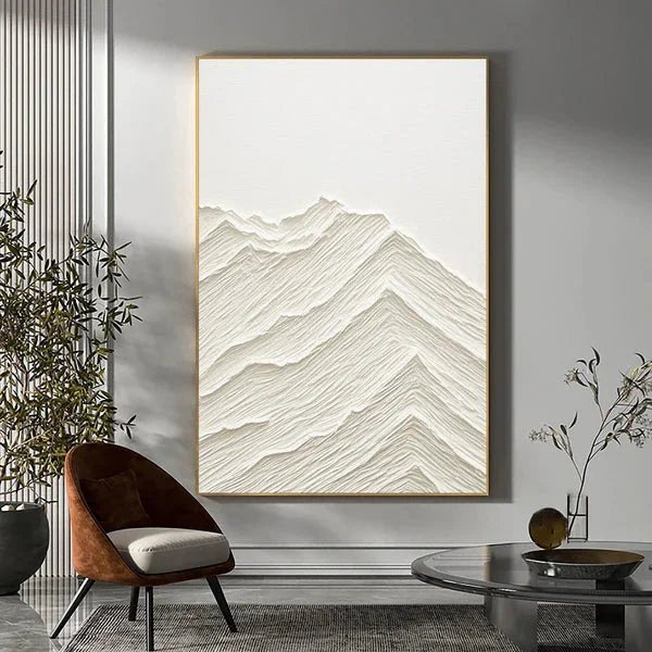 Multicolor Textured Minimalist Mountain Canvas Wall Art - Artwallpainting