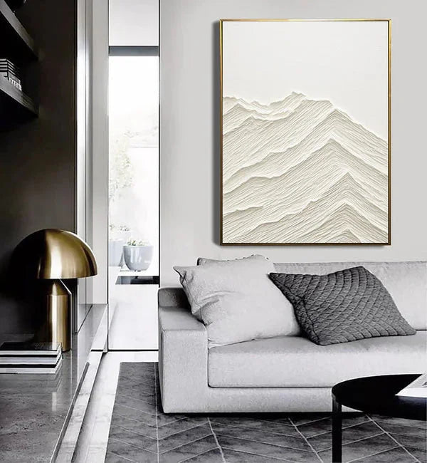Multicolor Textured Minimalist Mountain Canvas Wall Art - Artwallpainting