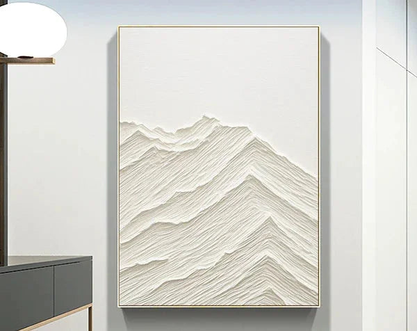 Multicolor Textured Minimalist Mountain Canvas Wall Art - Artwallpainting