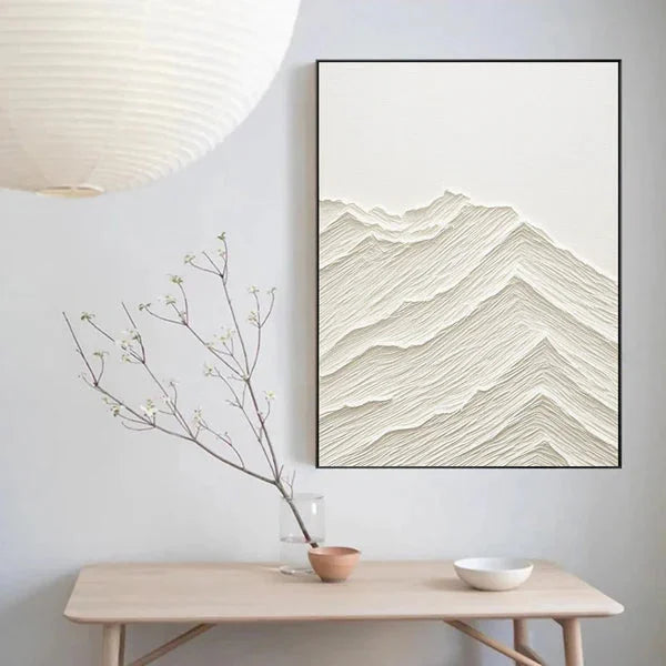 Multicolor Textured Minimalist Mountain Canvas Wall Art - Artwallpainting