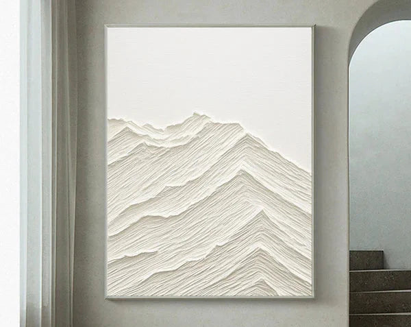 Multicolor Textured Minimalist Mountain Canvas Wall Art - Artwallpainting