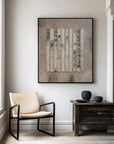 Multicolor Textured Minimalist Vertical Stripes Wall Art - Artwallpainting