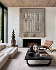 Multicolor Textured Minimalist Vertical Stripes Wall Art - Artwallpainting