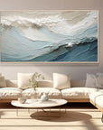 Multicolor Textured Ocean Wave Oil Painting For Modern Interiors - Artwallpainting