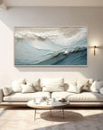 Multicolor Textured Ocean Wave Oil Painting For Modern Interiors - Artwallpainting