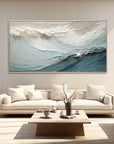 Multicolor Textured Ocean Wave Oil Painting For Modern Interiors - Artwallpainting