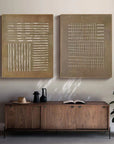 Multicolor Textured Patterns Abstract Linear Canvas Set Of 2 - Artwallpainting