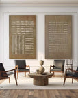 Multicolor Textured Patterns Abstract Linear Canvas Set Of 2 - Artwallpainting
