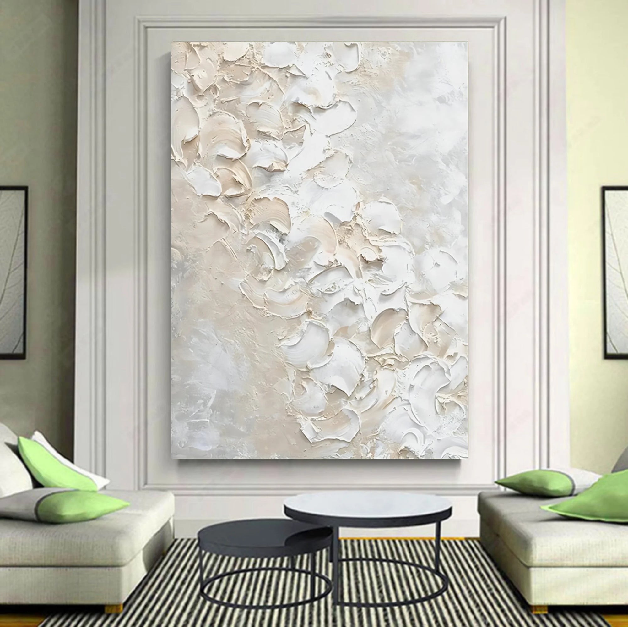 Multicolor Textured Petal Elegance Canvas Painting For Home Decoration - Artwallpainting