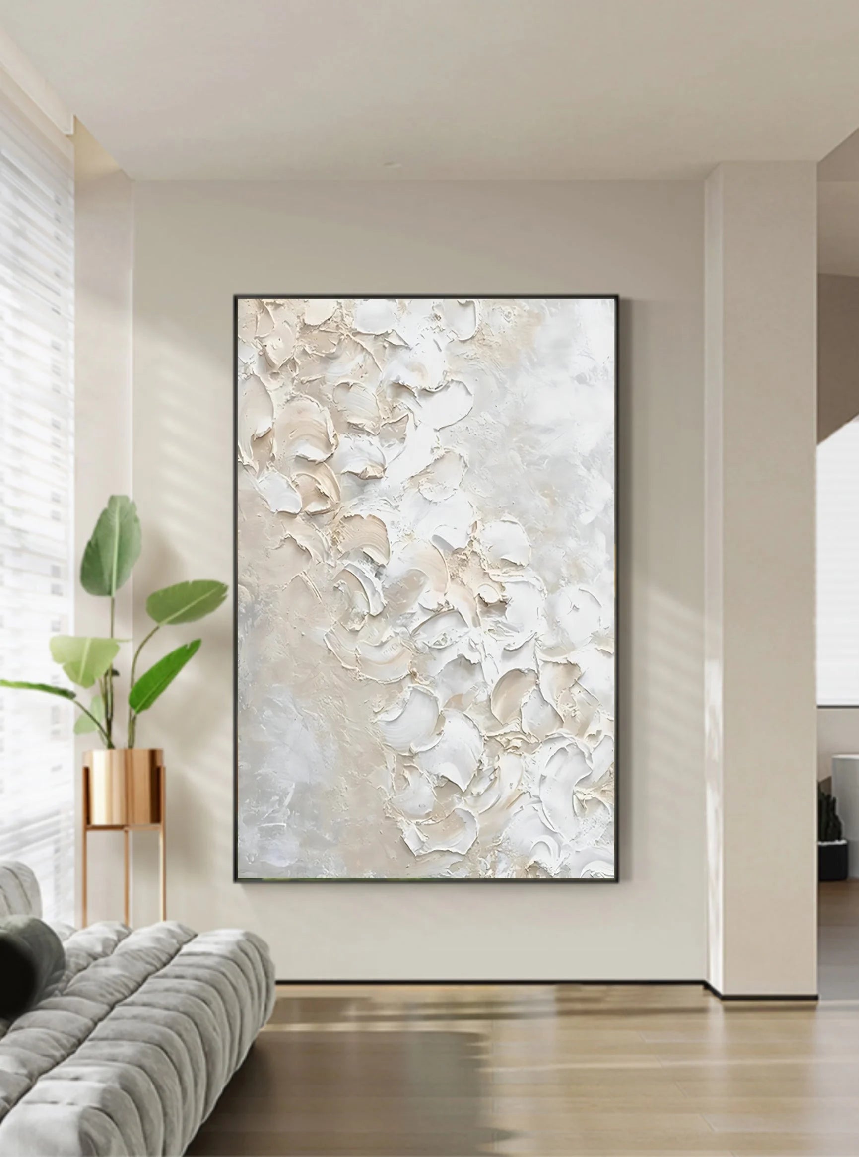 Multicolor Textured Petal Elegance Canvas Painting For Home Decoration - Artwallpainting