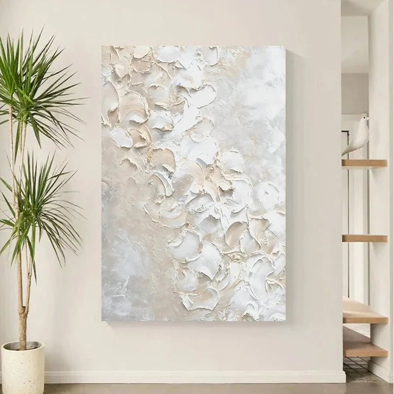 Multicolor Textured Petal Elegance Canvas Painting For Home Decoration - Artwallpainting