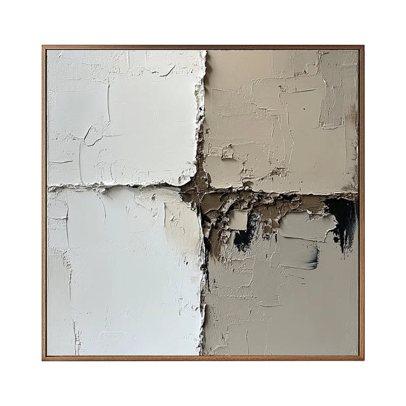 Multicolor Textured Quadrant Canvas Art - Artwallpainting