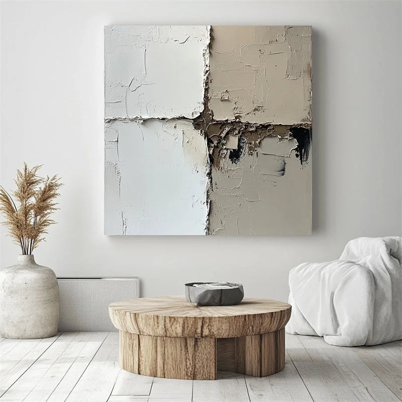 Multicolor Textured Quadrant Canvas Art - Artwallpainting