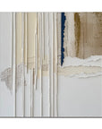 Multicolor Textured Reverie-Geometric Lines And Tearing Texture Abstract Wall Art - Artwallpainting