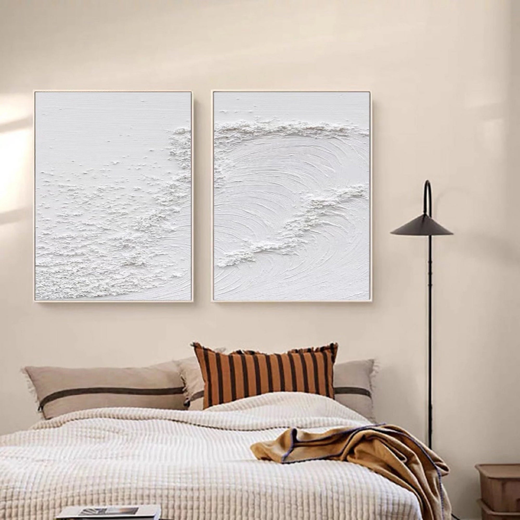Multicolor Textured Serenity Abstract Painting Set Of 2 - Artwallpainting