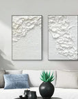 Multicolor Textured Snowfall Abstract Painting Set Of 2 - Artwallpainting