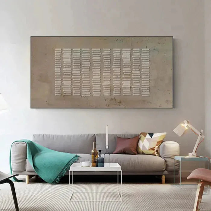 Multicolor Textured Symmetry Panel Canvas Painting For Home Decoration - Artwallpainting