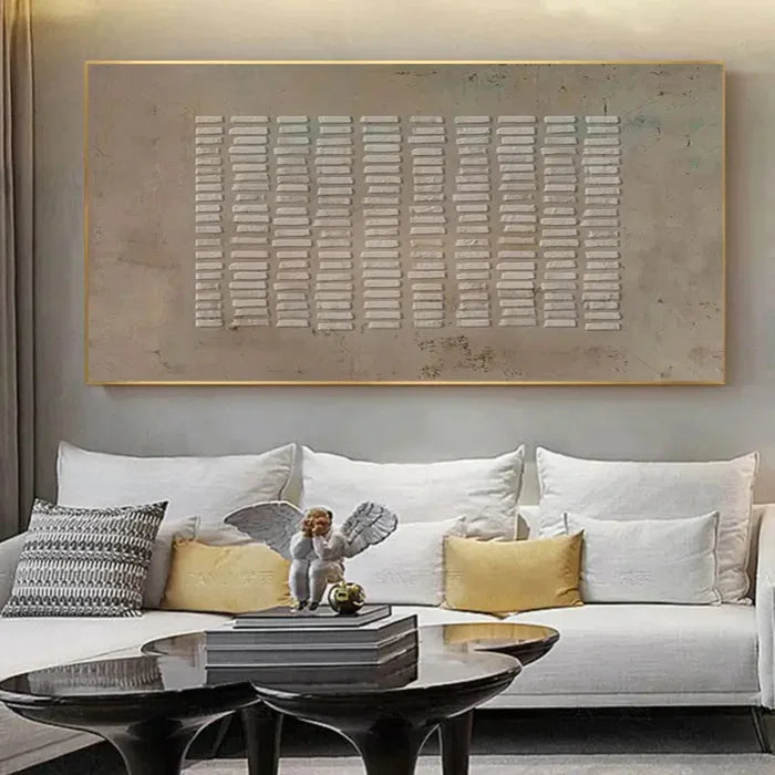 Multicolor Textured Symmetry Panel Canvas Painting For Home Decoration - Artwallpainting