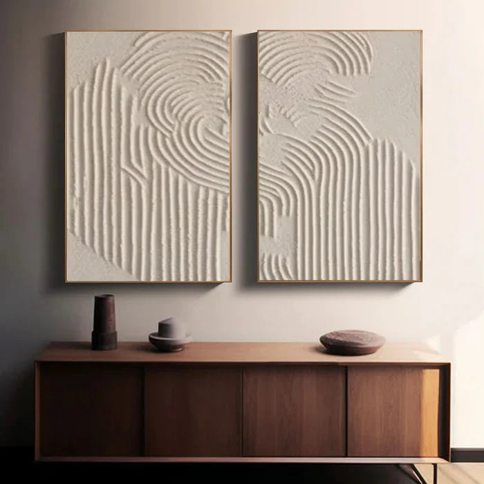 Multicolor Textured Symphony Diptych Set Of 2 - Artwallpainting