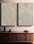 Multicolor Textured Symphony Diptych Set Of 2 - Artwallpainting